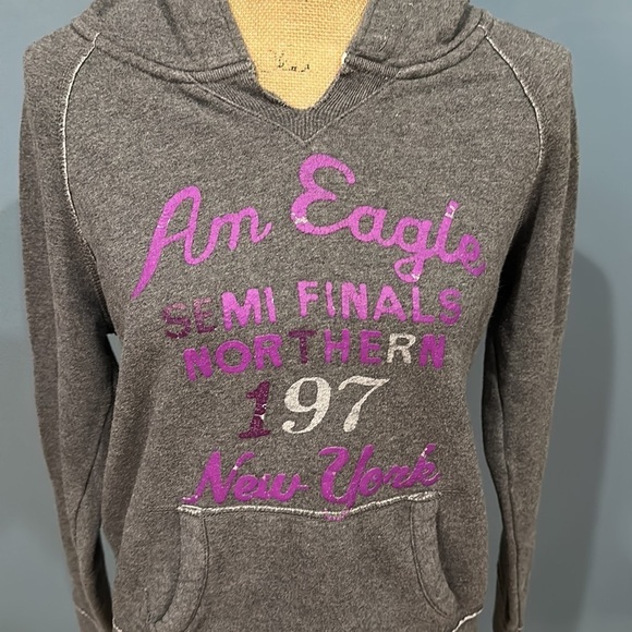 American eagle distressed hoodie size medium women’s - Picture 2 of 9